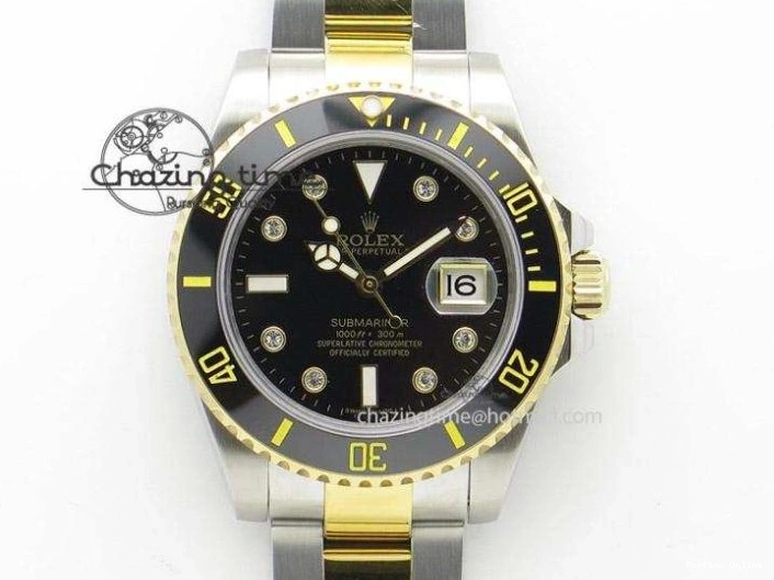 0504 GoAnywhere Submariner Black Diamond Bezel SS GSF Best Edition Black Dial On SS Bracelet A 3270